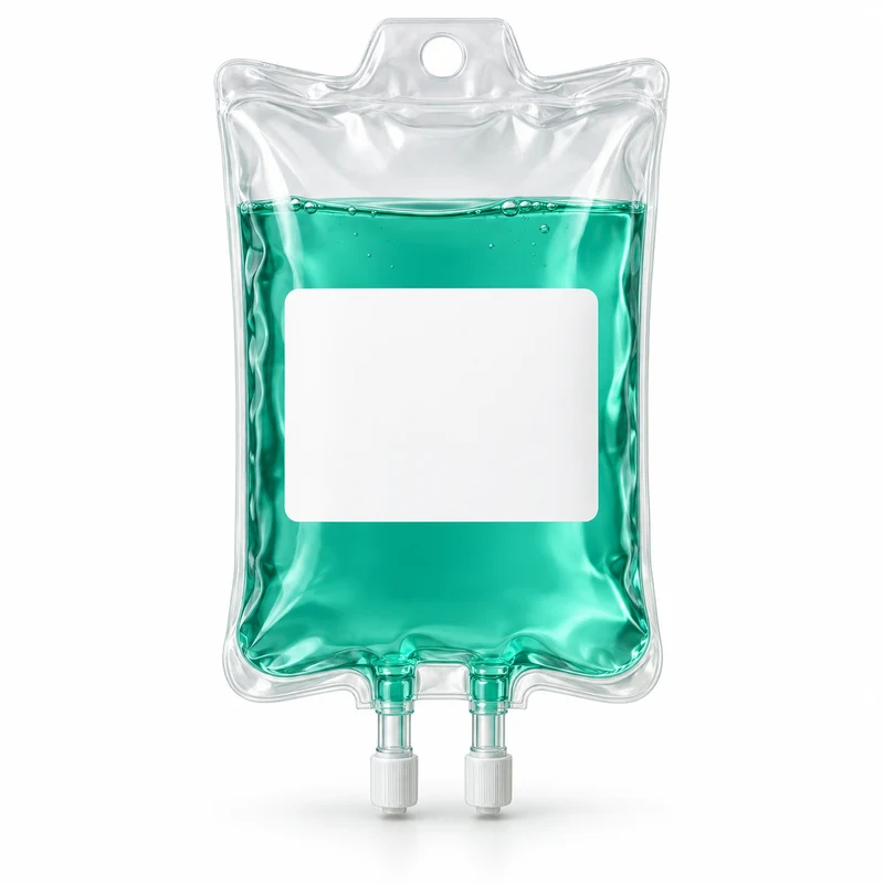 Glutathione + Vitamin C IV illustrative coloured IV bag